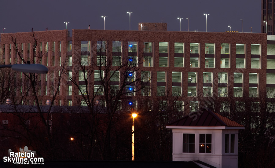 View of the parking garage from South Saunders