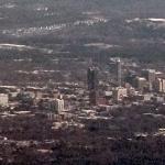 Distorted view of downtown Raleigh