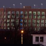 View of the parking garage from South Saunders