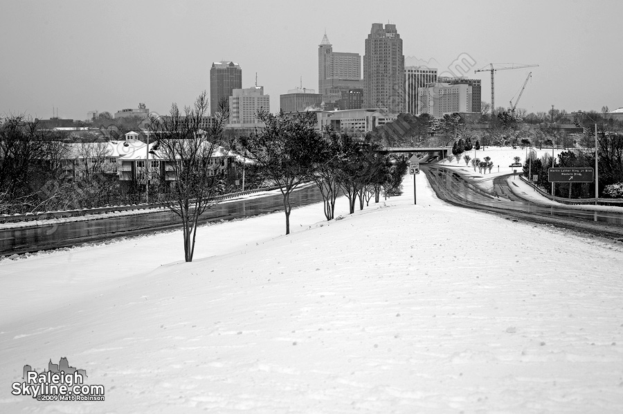 South Saunders view with snow