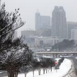 Snow flurries and Raleigh