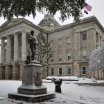 North Carolina Capitol with Snow