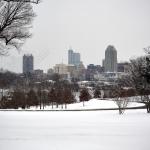 Dorothea Dix Raleigh Skyline in Winter