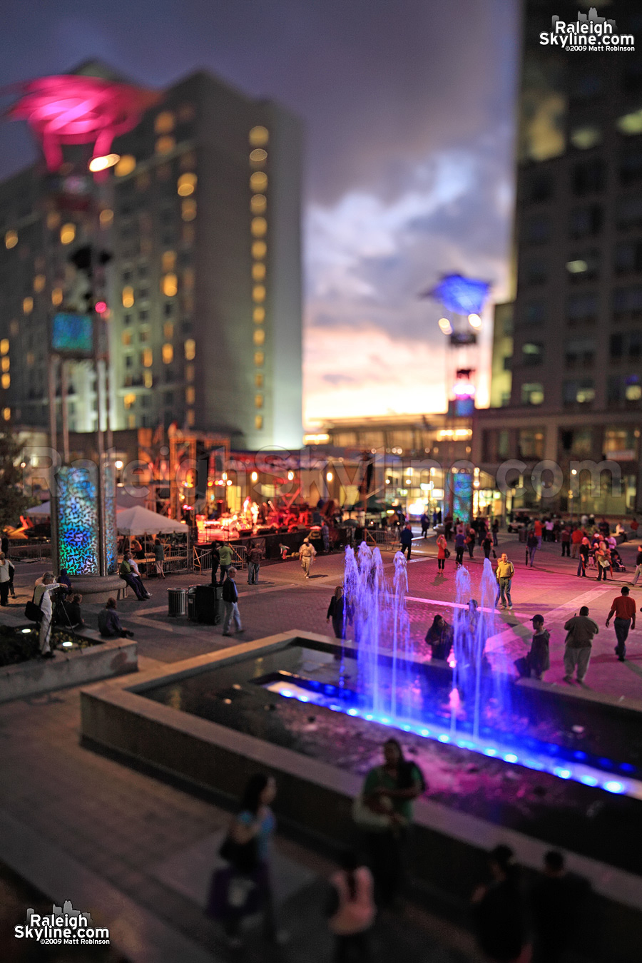 Tilt/shift Raleigh City Plaza