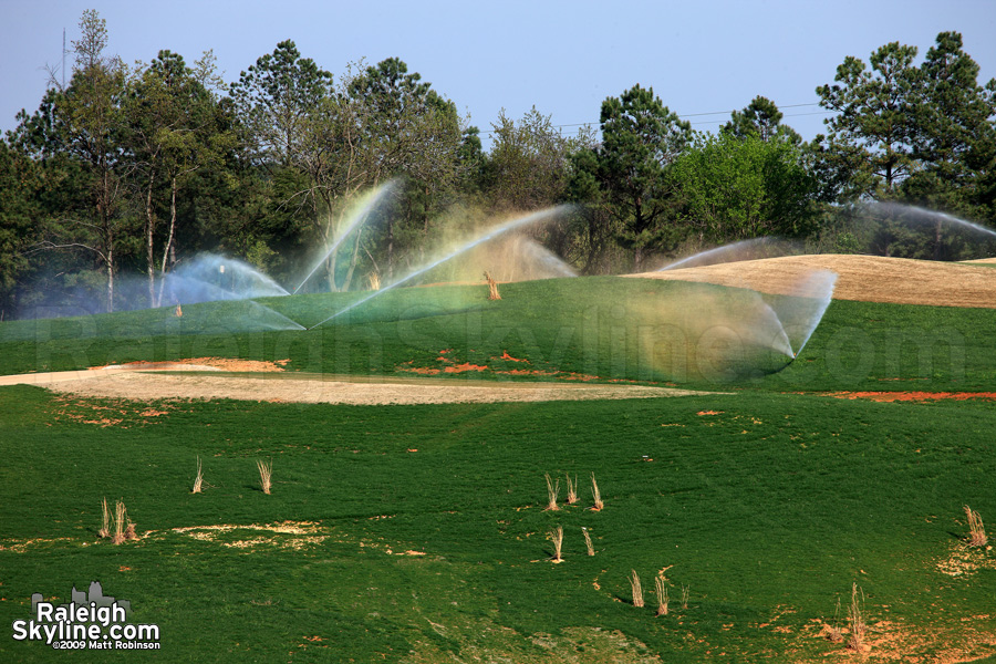 Sprinklers on the course