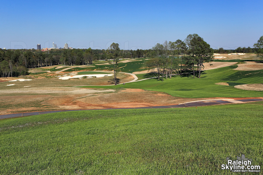 Overview of a few holes on the Lonnie Pool Golf Course, Raleigh