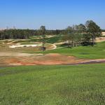 Overview of a few holes on the Lonnie Pool Golf Course, Raleigh