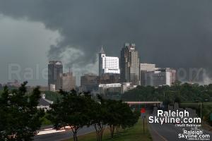 Wall Cloud over Downtown Raleigh