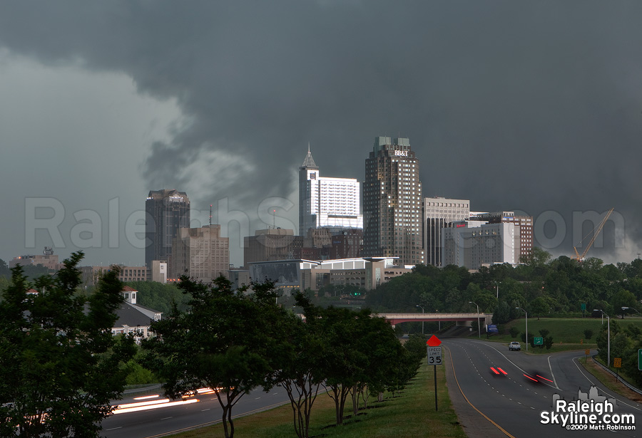 Wall Cloud over Downtown Raleigh