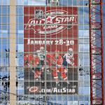 NHL All-Star game logo on RBC Plaza