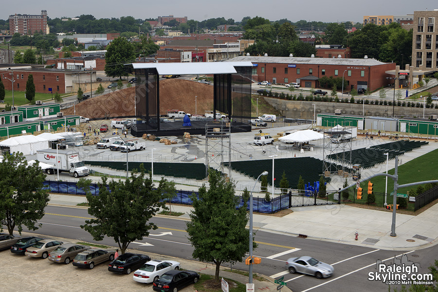 Wednesday before the show at Raleigh Amphitheater