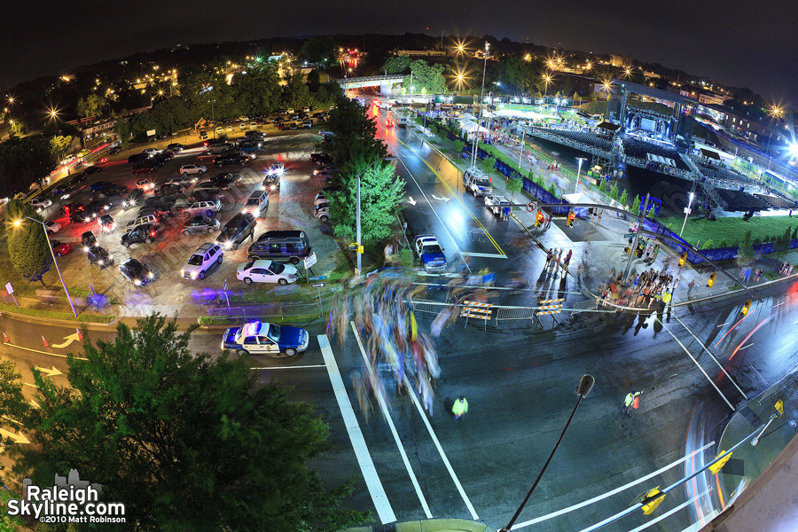 Aftermath surrounding the Downtown Raleigh Amphitheater