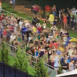 Fans leaving the Raleigh Amphitheater