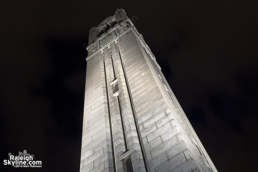 Looking up at the NC State Bell tower