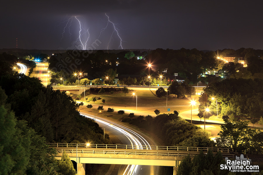 Lightning strikes southwest of town