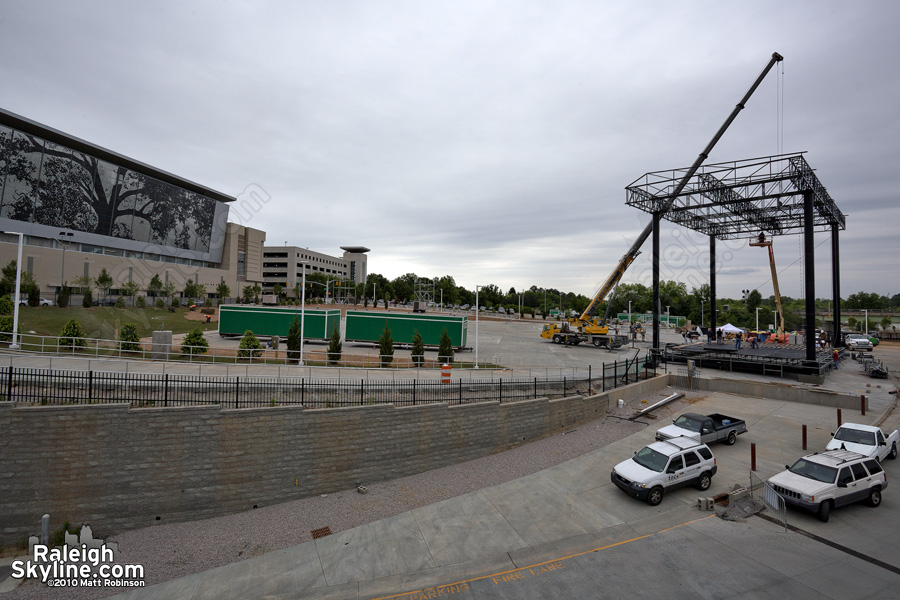 The stage is set for Raleigh's new amphitheater