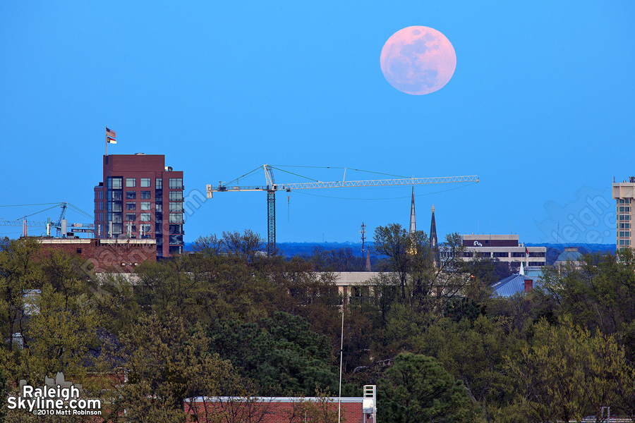 Moonrise over Raleigh