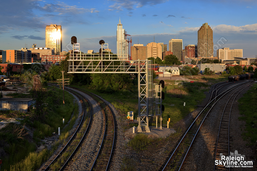 Railroad tracks at the The Boylan Wye (in memory of NCDOT 1792 'City of Raleigh')