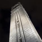 Looking up at the NC State Bell tower