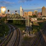 Railroad tracks at the The Boylan Wye (in memory of NCDOT 1792 'City of Raleigh')