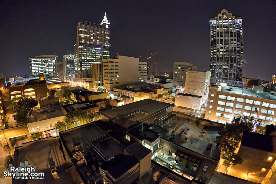 Fisheye over our downtown Raleigh