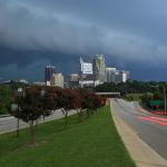 Gust front approaches the skyline