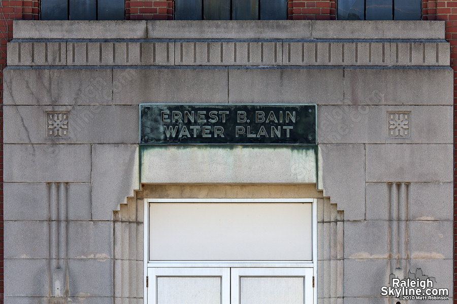 Abandoned art deco entrance to the Ernest B. Bain Water Plant