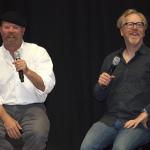 Jamie Hyneman and Adam Savage during a talk at UNC