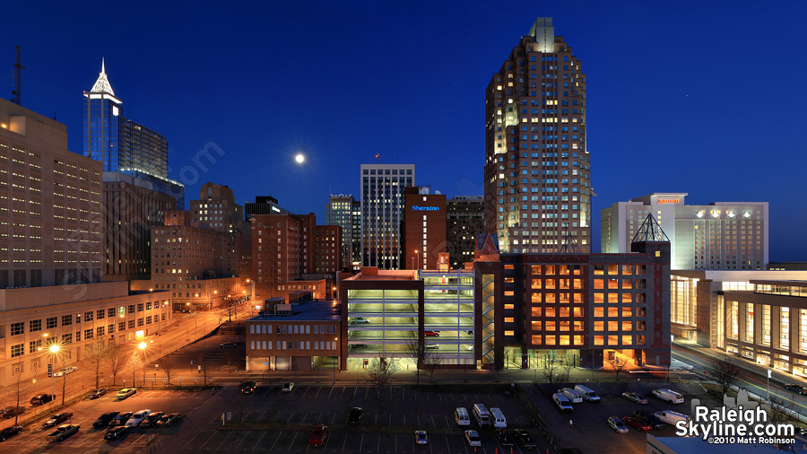 Raleigh Sunset and Moonrise