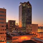 Wachovia Building at sunset