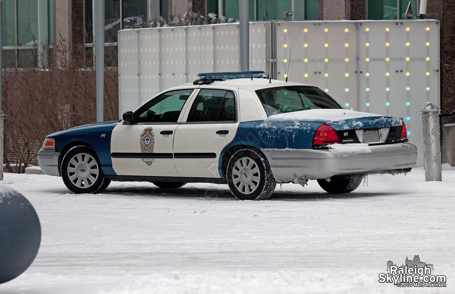 RPD squad car in the winter weather