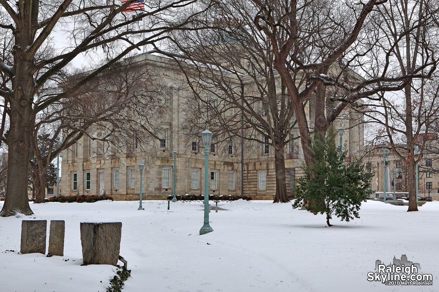 Snow on the Capitol grounds