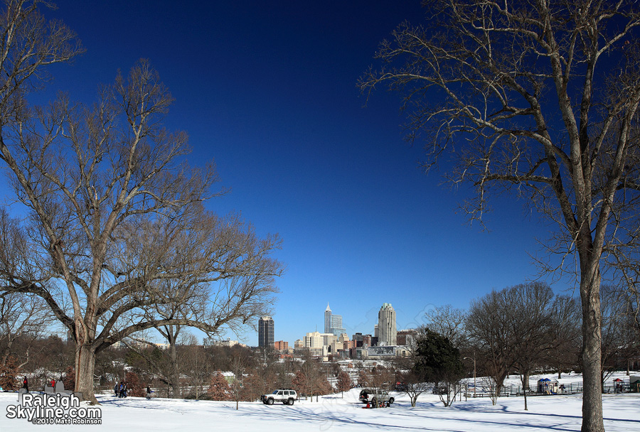 Dix hill was popular again with sledders