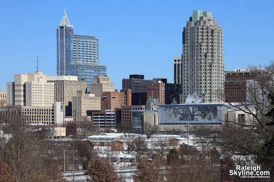 Downtown Raleigh Snow