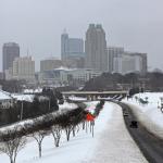 About one lane cleared on South Saunders