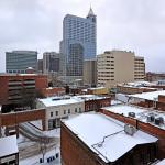 Downtown Raleigh snow