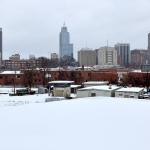 Winter Raleigh Skyline scene from Boylan Avenue