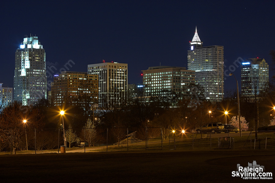 Downtown Raleigh from Chavis Park