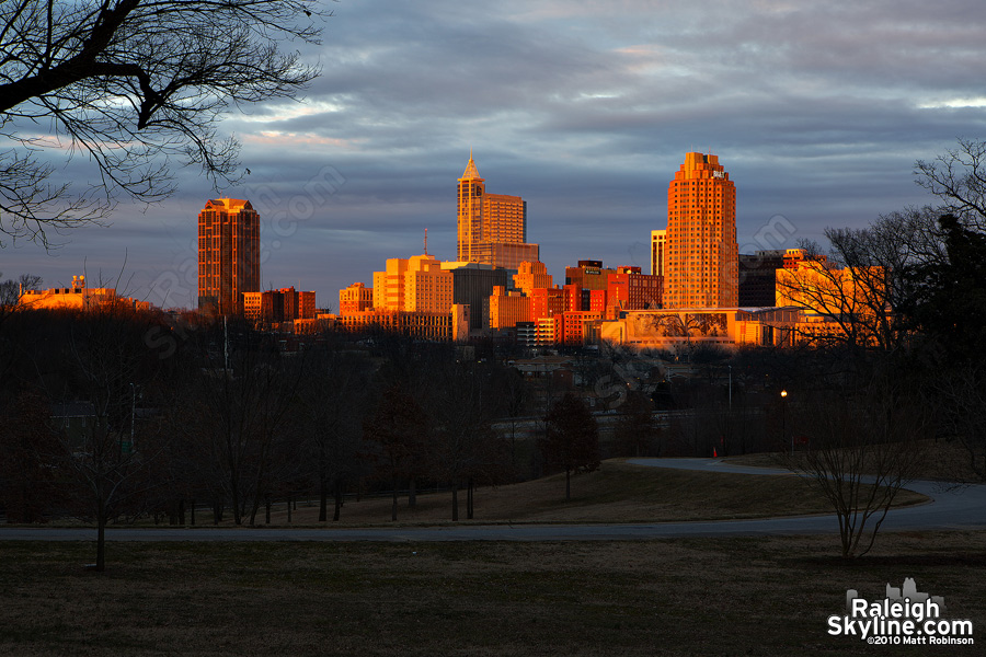 Remains of sunlight paint the skyline from Dorothea Dix