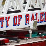 City of Raleigh on Ladder fire engine 111