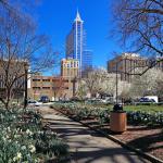 Nash Square in Raleigh during Springtime