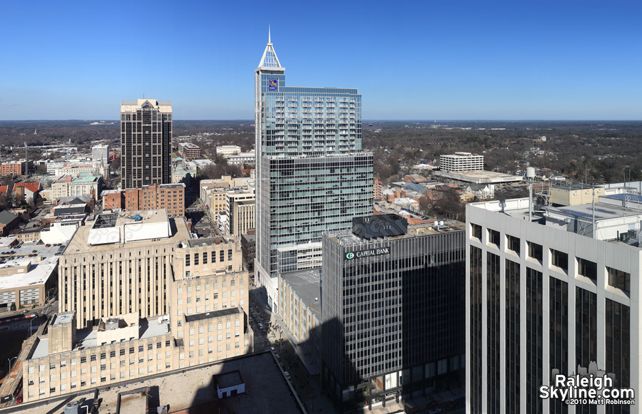 Downtown Raleigh from atop Two Hannover Square