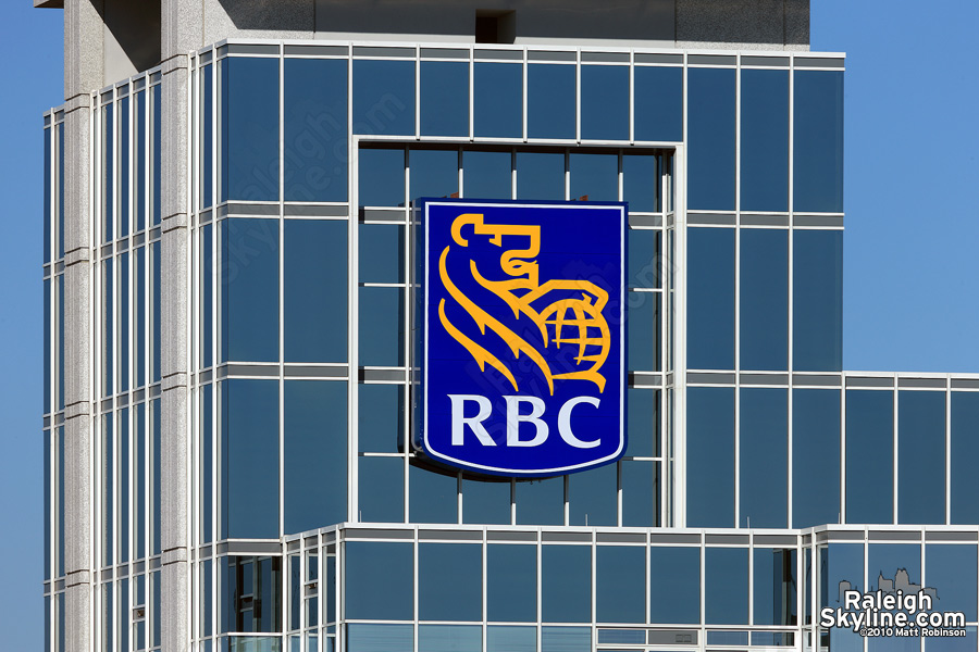 RBC Plaza signage up close