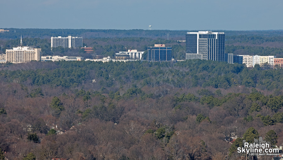 Detail of Raleigh's North Hills with Captrust Tower