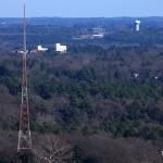 Knightdale water tower and 264 and Hodge Road exit visible