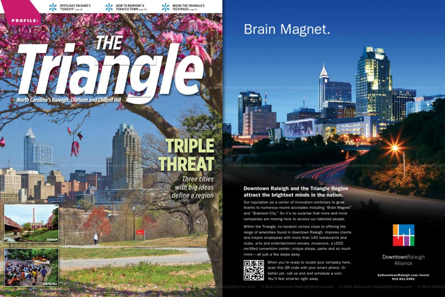 Look for RaleighSkyline.com photographs in Delta Sky Magazine on board all Delta Airlines flights in July 2011