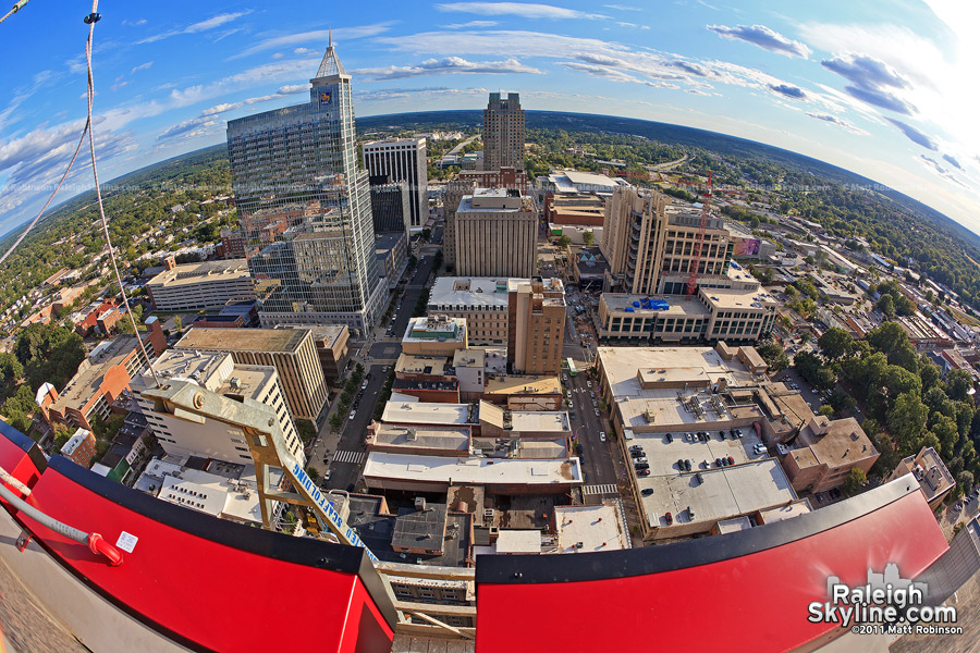 Fisheye view of Downtown Raleigh