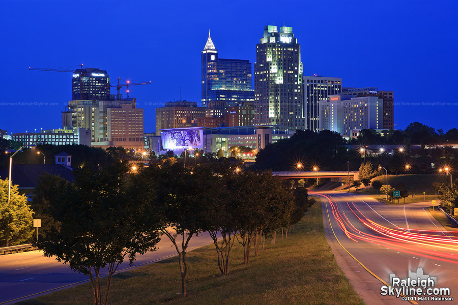 Raleigh Skyline at dusk