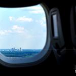 Downtown Raleigh viewed from an airplane window