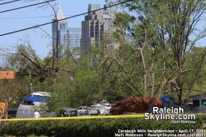 Caraleigh Mills Raleigh Tornado Damage - April 17, 2011